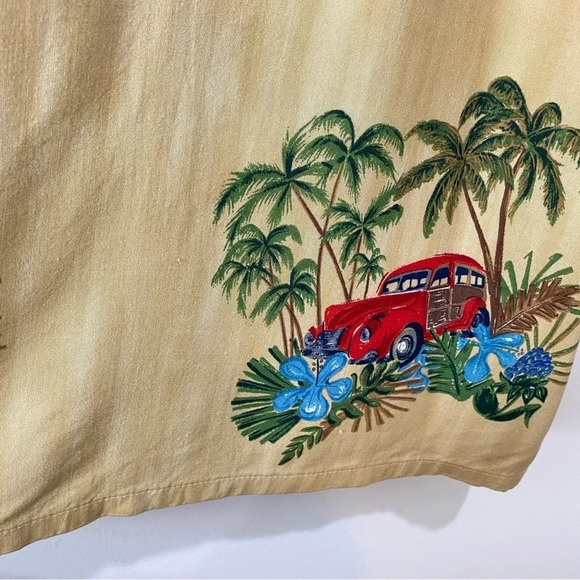 Pineapple Connection Men’s Vintage Hawaiian T Shirt Retro Car Palm Trees Size L - Picture 10 of 15